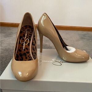 Jessica Simpson Tan Stiletto Heels